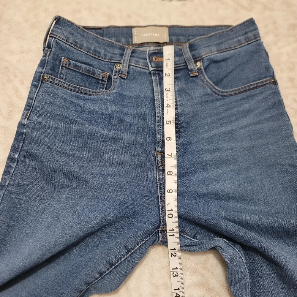 Everlane High-Rise Slim Straight Cigarette Jeans Size 28R Women's Light Wash